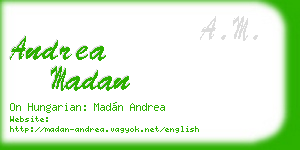 andrea madan business card